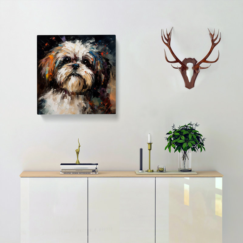 Shih Tzu Palette Knife No.1 - No Frame Print