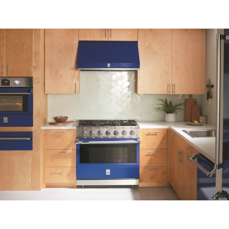 36" 5.8 cu. ft. Freestanding Dual Fuel, Blue, Natural Gas