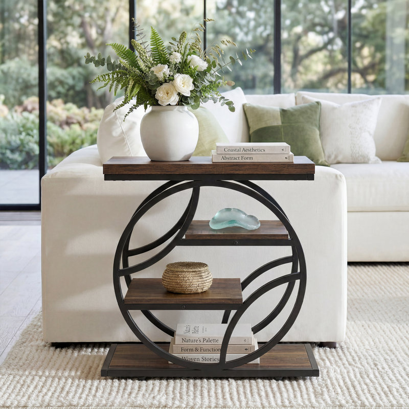 Ensemble de 2 tables de bout de 25,6 po, petite table d'appoint avec tablettes pour le salon, la chambre à coucher et la table de chevet