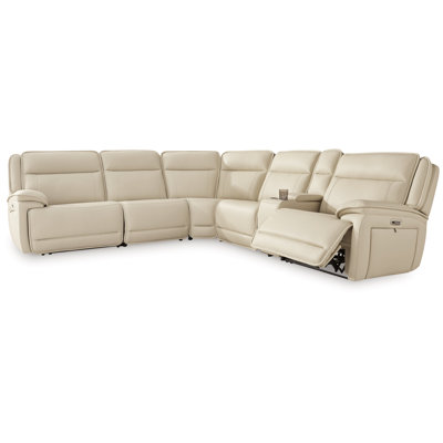 Double Deal Almond 5-Piece Power Reclining Sectional