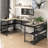 Natoria L-Shaped Metal Base Credenza Desk-969487906