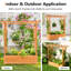 Raised Garden Bed with Arch Trellis & Hanging Roof