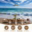 Papier peint auto-adhésif Ocean Waves Crashing Sandy Shore Turquoise Water Soft Cloudy Sky Wall Murals H 100 po x l 144 po Papier mural amovible en PVC auto-adhésif pour le salon de la chambre Bureau à domicile-598427877