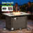 5 - Person Wicker Outdoor Conversation Set, Patio Sofa Set with Fire Pit and Cushions-40375405