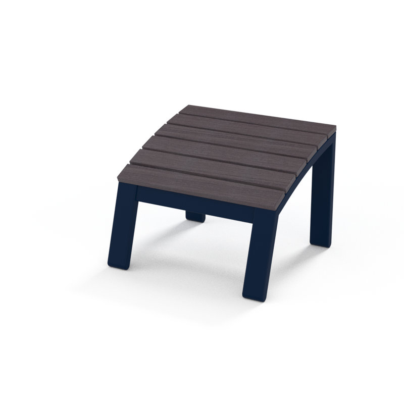 Newport Outdoor Ottoman, Snow, Boardwalk
