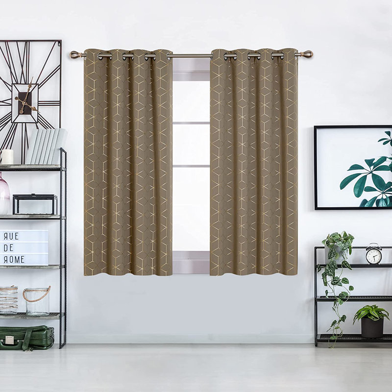 Malone Room Darkening Thermal Curtain, Width 132 x Drop 138cm, Taupe