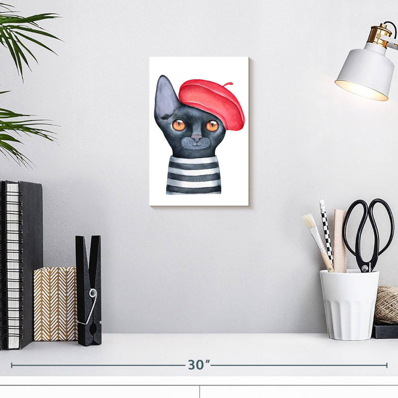Brampt Fancy Cat, 12" H x 8" W