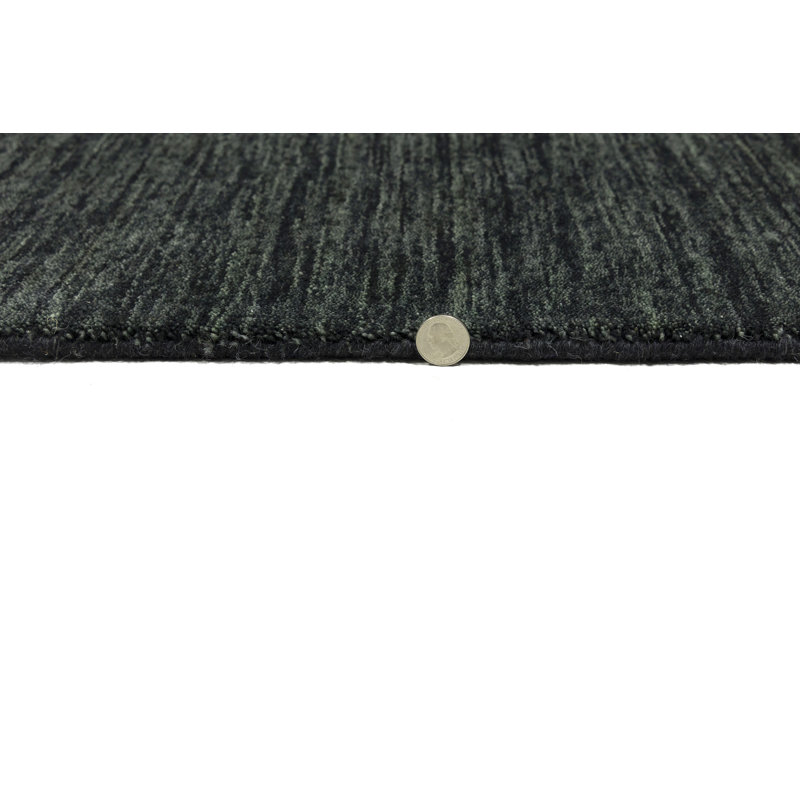 Tapis Gabbeh tissé à la main Greilickville, 100% laine, de couleur unie, résistant à la décoloration et aux taches, durable, toutes tailles, fabriqué en Inde.