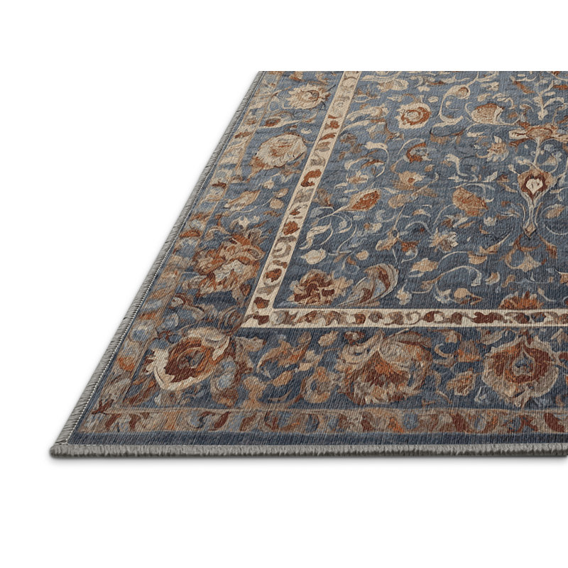 Machine Washable Gray Area Rug, Rectangle 8' x 10'