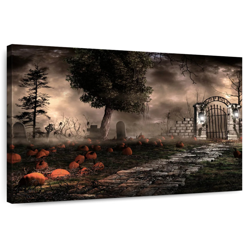 Porte d'Halloween d'Halloween, H 34 po x l 51 po