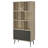 Minerva Distressed Pine 3-Shelf Bookcase With Drawers