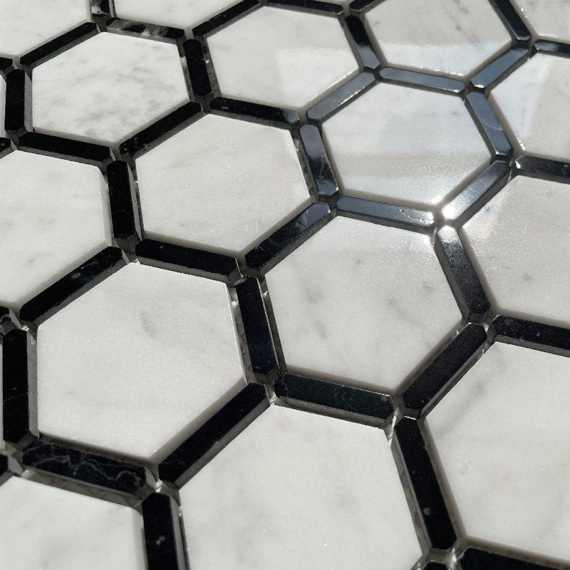 12" x 12" Marble Honeycomb Mosaic Wall & Floor Tile