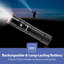 GEEPAS Mini Portable Flashlight | Super Bright Torch 2500 Lumens, 1000M Distance Range | Powerful Pocket Torch, Waterproof IPX5 | Rechargeable Torches for Outdoor Searching, Camping, Hiking (Black) [Energy Class A]