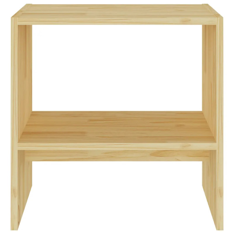 Calbe 40cm W Bedside Table, Light Brown, Set of 2