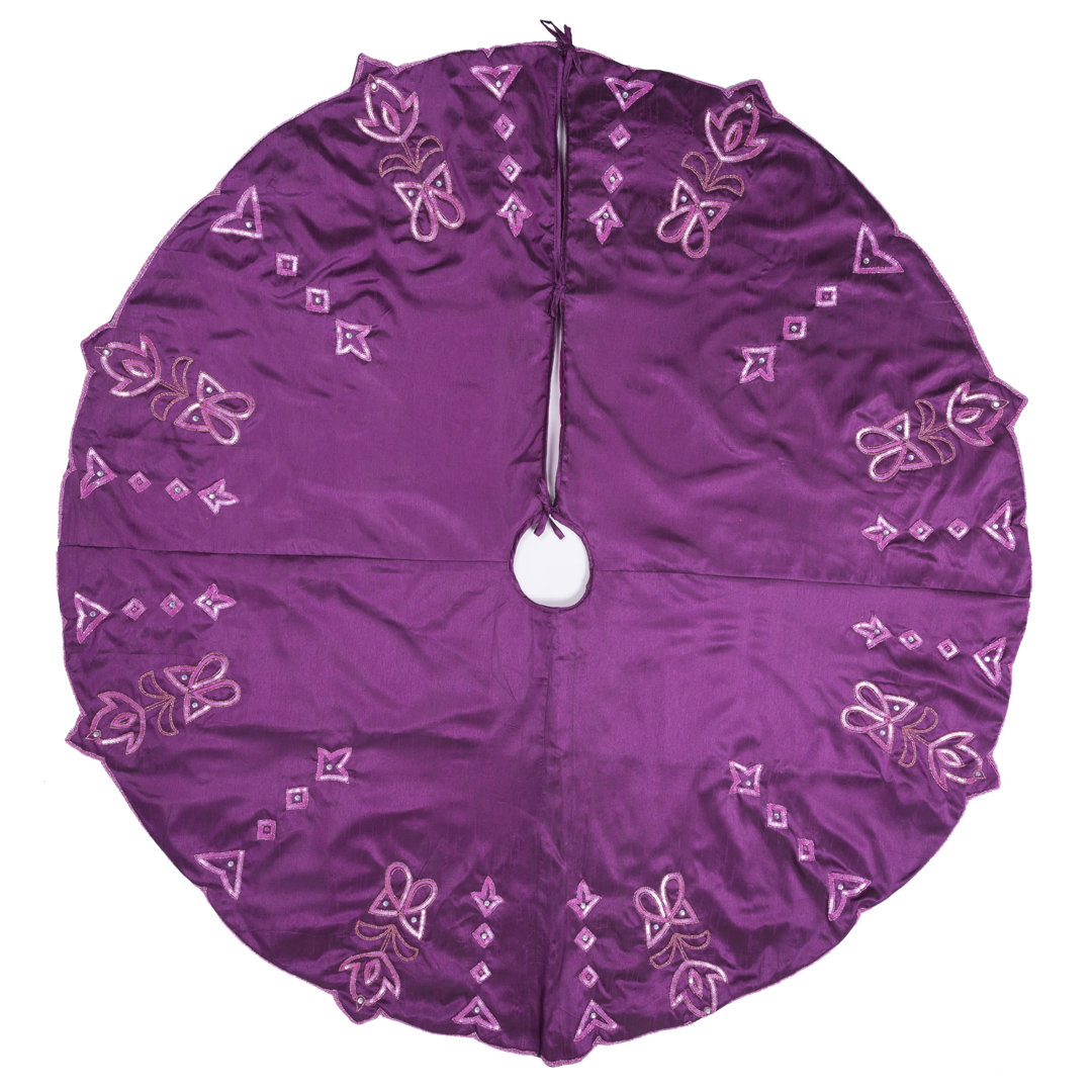 Bruceville Solid Color Silk Tree Skirt The Holiday Aisle®