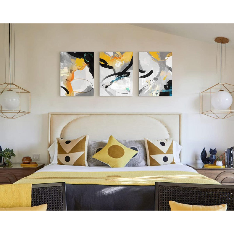 Ensemble de 3 décorations murales pour salon, H 28 po x l 20 po x P 0,5 po