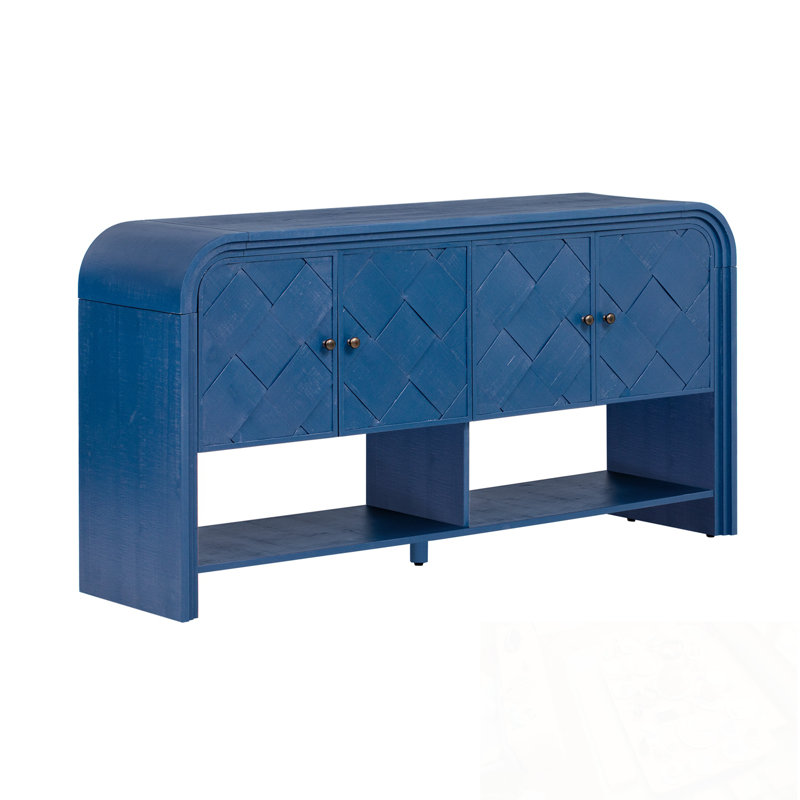 Table d'entrée avec canapé incurvé 60 "avec deux armoires Oasis, Marine