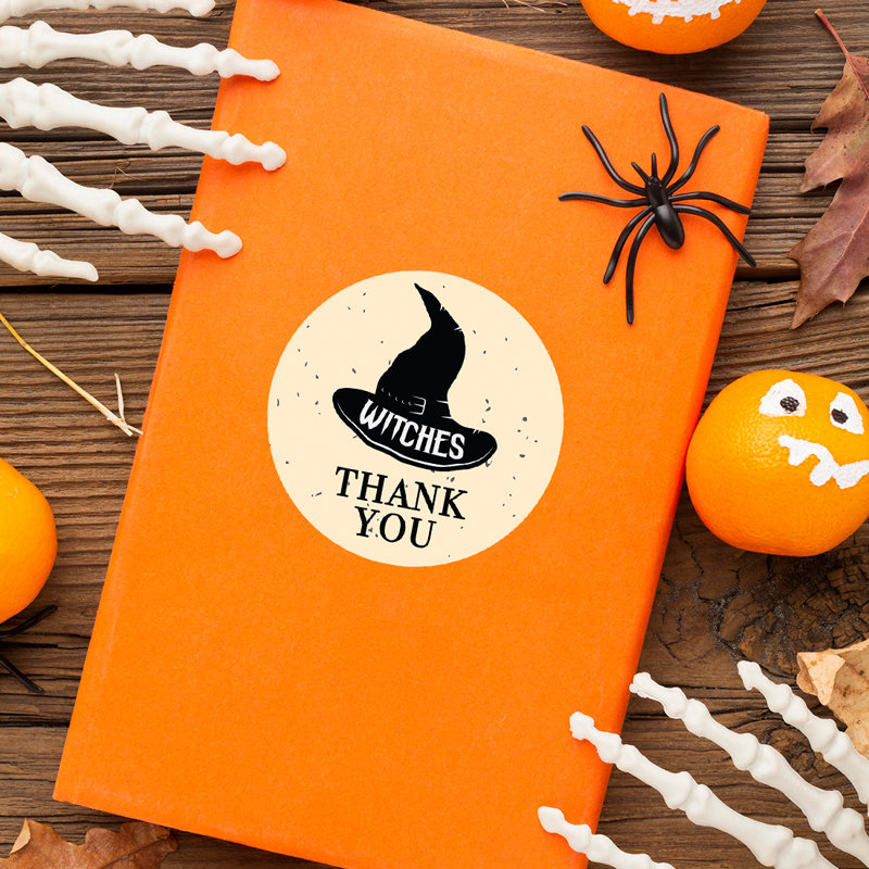 «Thank You Witches Hat», autocollants d'Halloween heureux