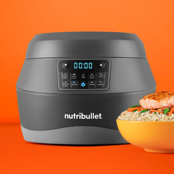 Nutribullet EveryGrain 10 Cup Pre-Programmed Rice Cooker, Removable  Non-Stick Bowl, Different Grit Settings, Keep Warm Setting with Measuring  Cup, Spatula and : : Home & Kitchen