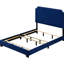 Haemon Blue Velvet Queen Bed - Luxurious & Opulent Sleep Experience