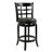 Swivel Upholstered Faux Leather Counter Stool with Solid Wood Frame-69426735-69426734