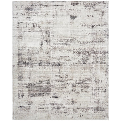 Abstract Area Rug in Brown