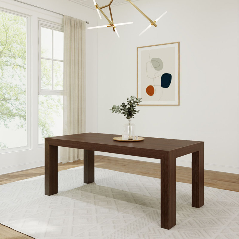 Table de salle à manger Chalonda, Noyer brossé, L 35,8 po x L 72,25 po 
