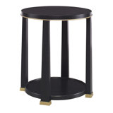 Glam Solid Wood End Table