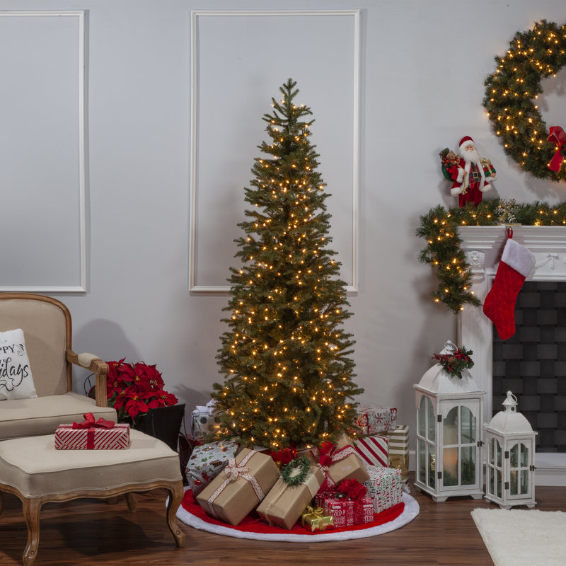The Holiday Aisle® 6' Lighted Artificial Pine Christmas Tree | Wayfair