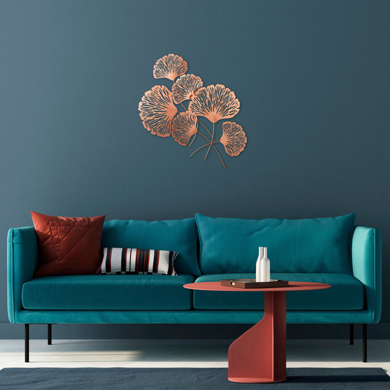 Handmade Decorative Metal Wall Accessory, 18.9 x 34.3 x 1.6 inches | 100% Metal, Unique Hand-Painted Design | Perfect for Living Room, Bedroom, or Office Decor | Easy Wall Mounting with Back Piece
