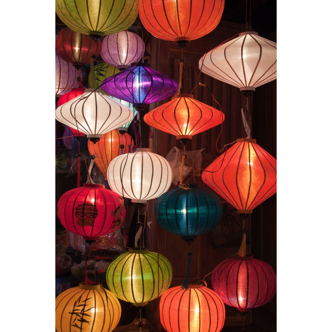 Clorful Paper Lanterns von Ozar - Foto ohne Rahmen auf Leinwand