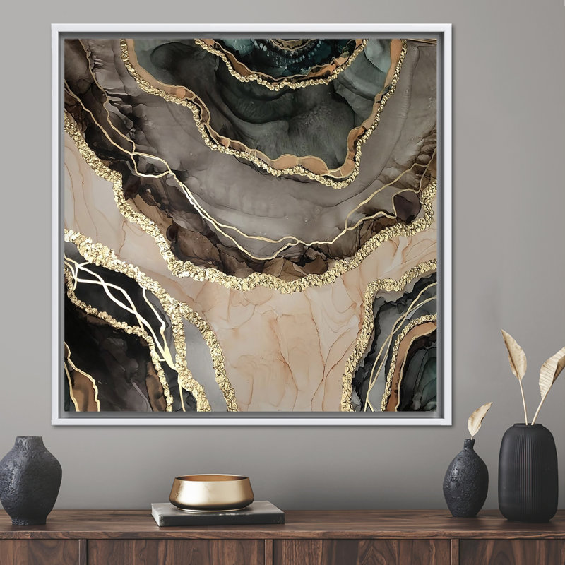 Print on Canvas, 20 cm H x 20 cm W, White Floater Framed