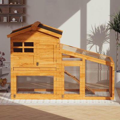 Cage à lapin à double couche - cage à lapins en bois 53 2 l avec plateau amovible
