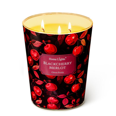 Merlot Blackcherry | Bougies parfumées 3-Wick Homelights