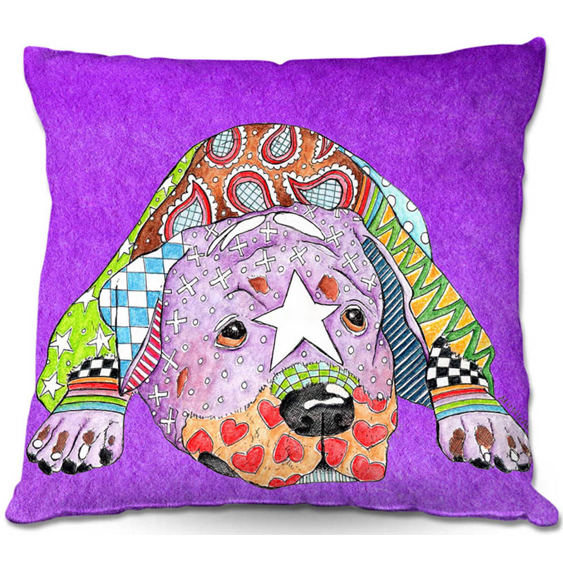  Coussin Couch Rottweiller, 16 po x 1 po, Mauve