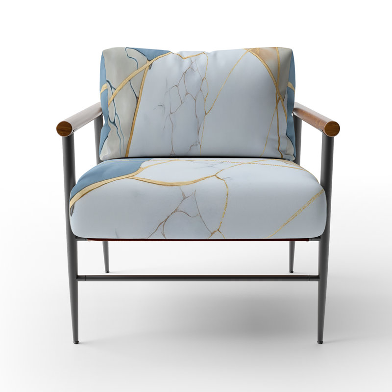 Cuscute - Fauteuil rembourré en marbre, Noir, noir, noir, noir