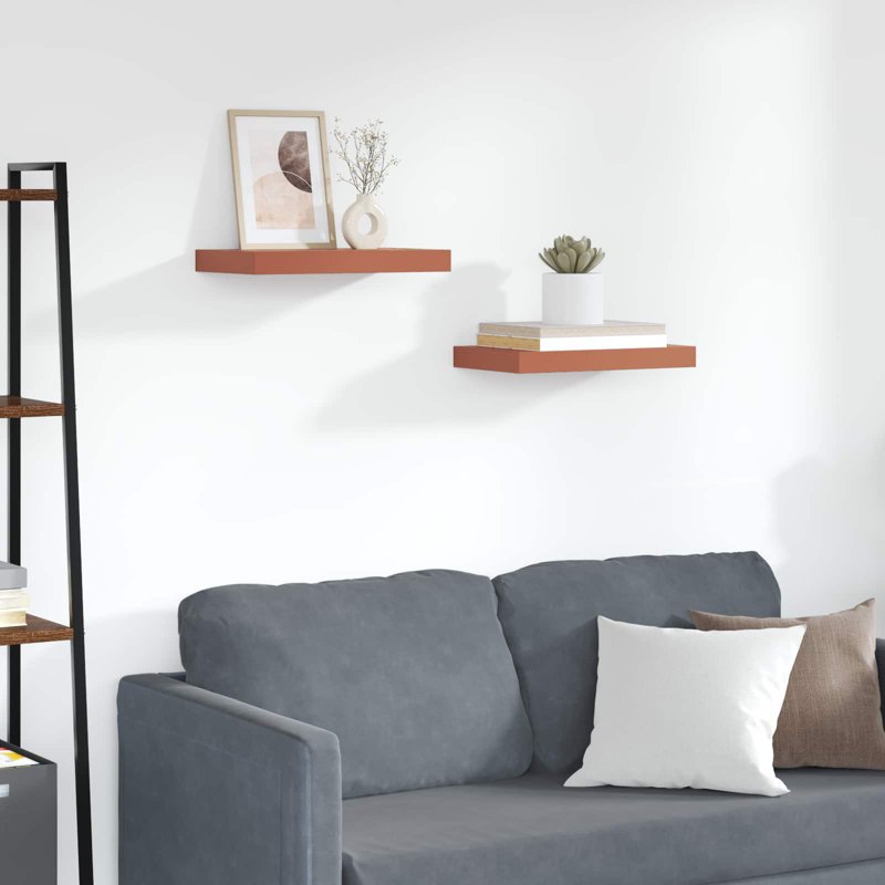 Floating Shelf, 4cm H x 40cm W x 23.5cm D, Red