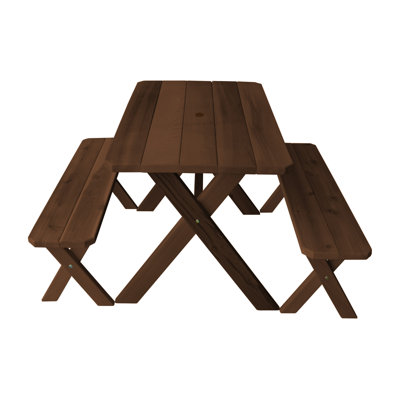 Guertin Rectangular Long Picnic Table by Loon Peak
