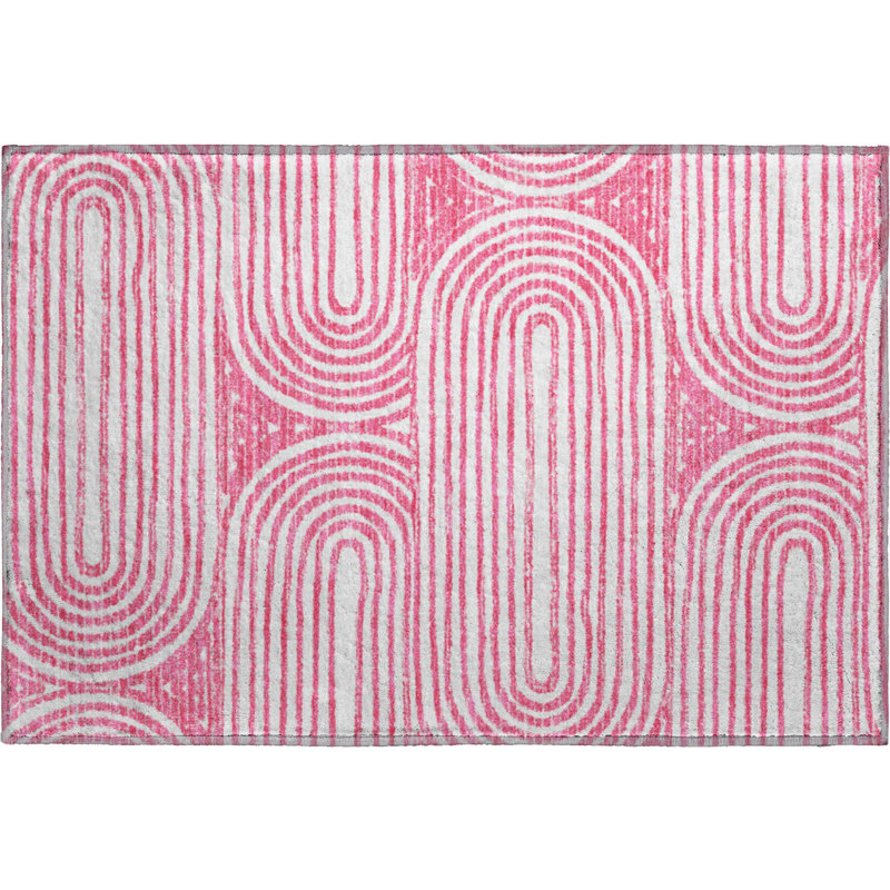Premium Machine Washable Cerrito AMF540 Blush Rug, Rectangle 1'8" x 2'6"