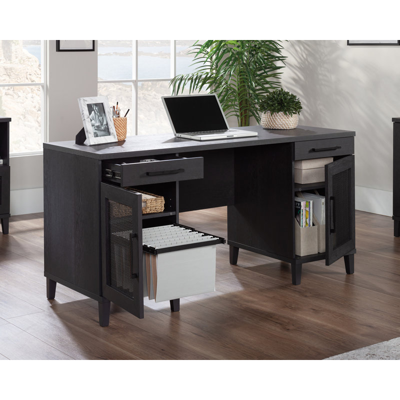 Bureau à double caisson en chêne Raven