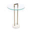 Table d'appoint ronde en verre et marbre-119048298