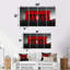 «Red Gray Lincoln», ensemble d'art mural-2106568582