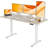 Electric Height Adjustable Standing Desk with Hooks-1887789159-1941472235