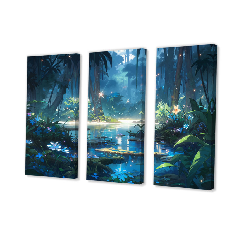 Wild Jungle - ensemble d'impressions sur toile forêt, H 28 po x l 36 po x P 1 po
