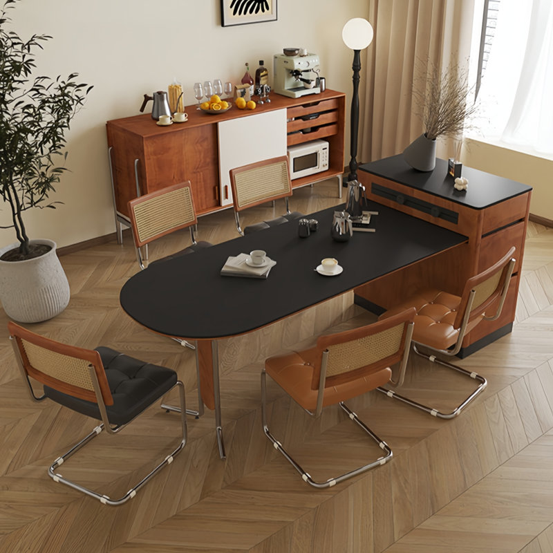 Table de salle à manger en bois massif de style français