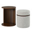 Table d'appoint coulissante avec tabouret amovible