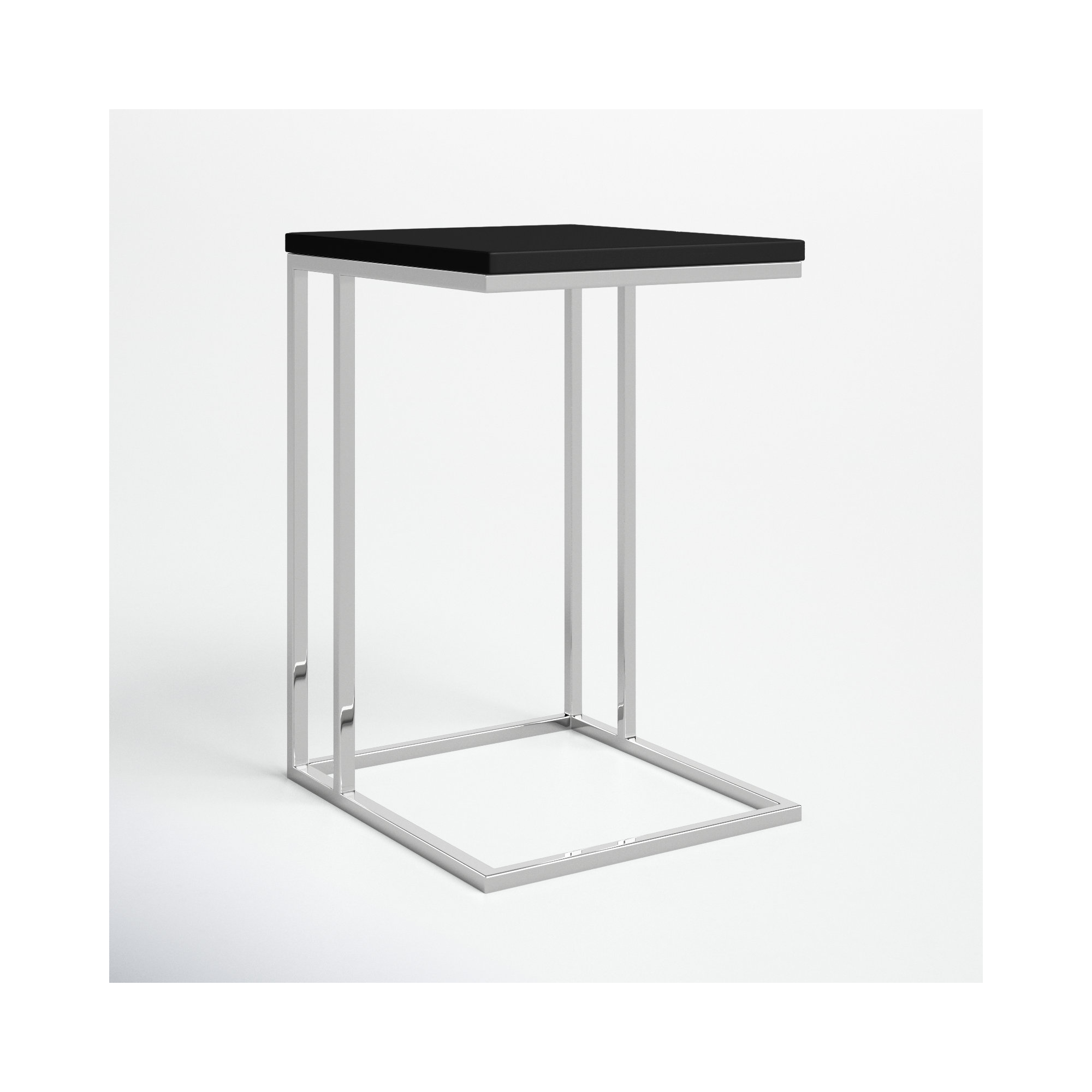 Hampshire End Table, Silver/Black
