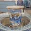 Porcelain Oval Planter With Bronze Ormolu Azure Village Collection