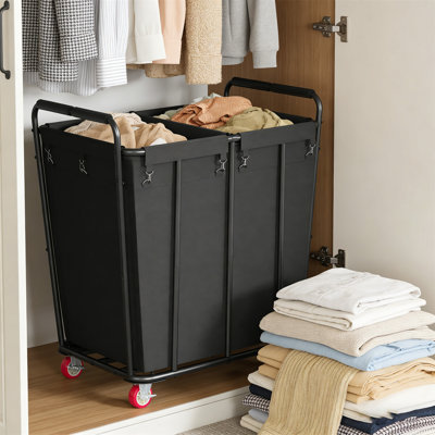 Washing Cart, 400L Rolling Laundry Sorting Cart - A Heavy-Duty Laundry Basket Storage Machine With Wheels Suitable For Households And Hotels