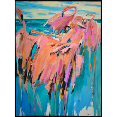 Lawrence Behunek " Flamingos " by Lawrence Behunek
